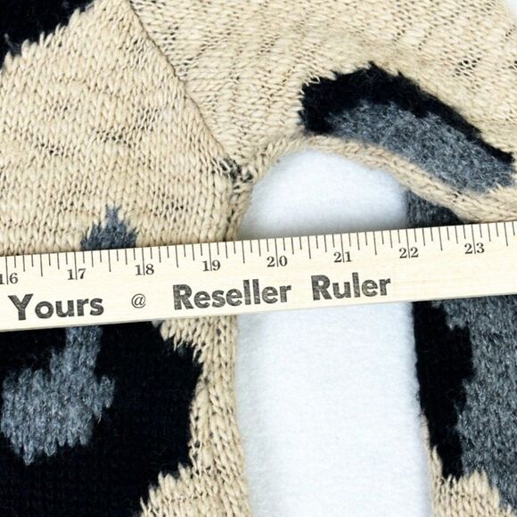 Sleeping On Snow Sweater Large Leopard Print Wool Mohair Blend - Picture 7 of 8